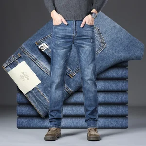 New Men's Classic Versatile Narrow Leg Denim Pants Office Work Chino Trousers Chic Vintage Streetwear Casual Hot Sale Jeans Male